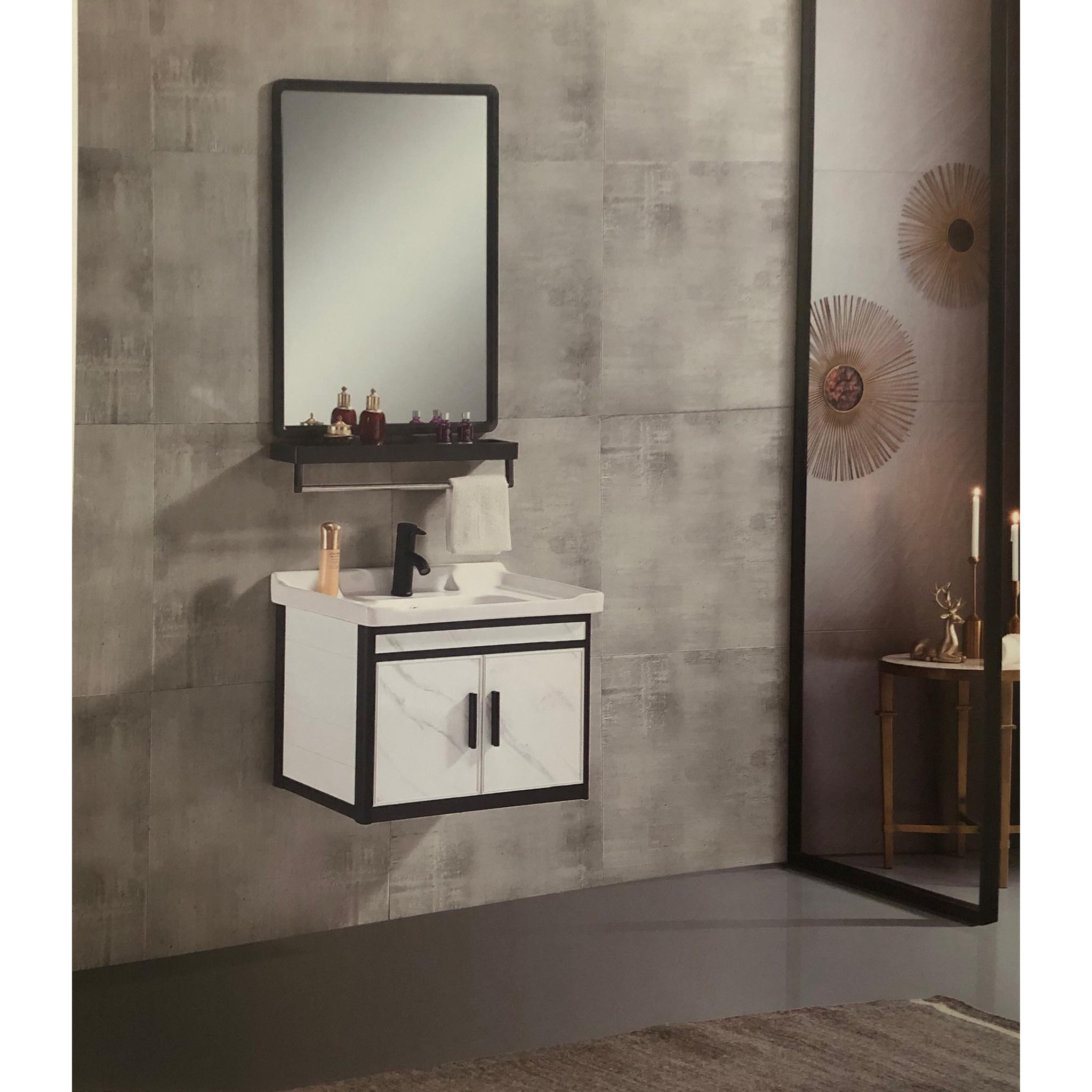 Tủ Lavabo Nhôm cao cấp JM-802