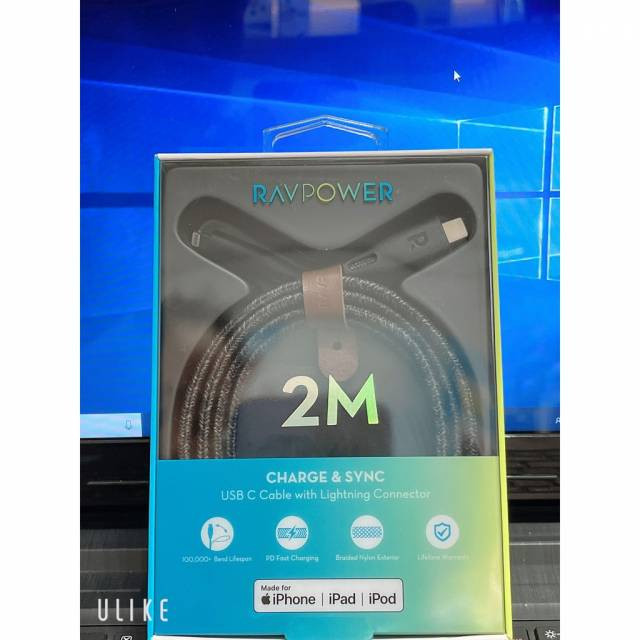 RAVPower RP-CB1005 Type-C To L i g h t n i n g 2M HÀNG CHÍNH HÃNG
