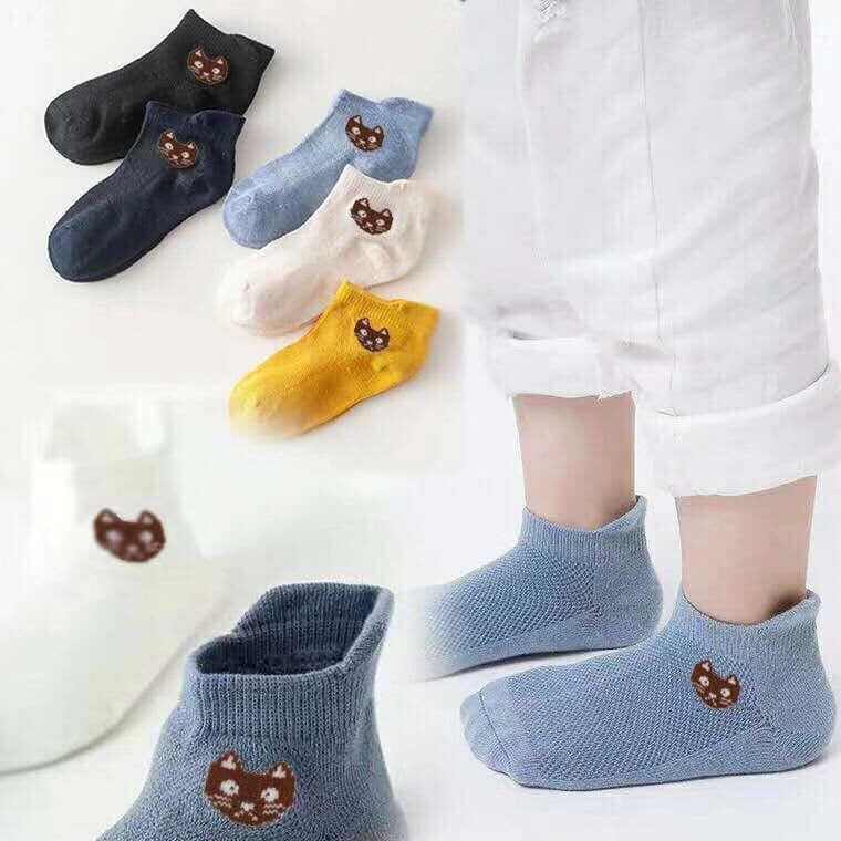 COMBO 05 ĐÔI TẤT LƯỚI GẤU TRẺ EM XUẤT NHẬT