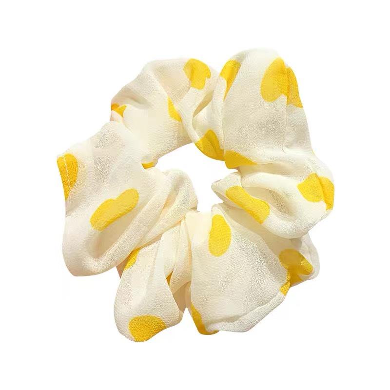 Chun buộc tóc cotton vải họa tiết trái tim 2022