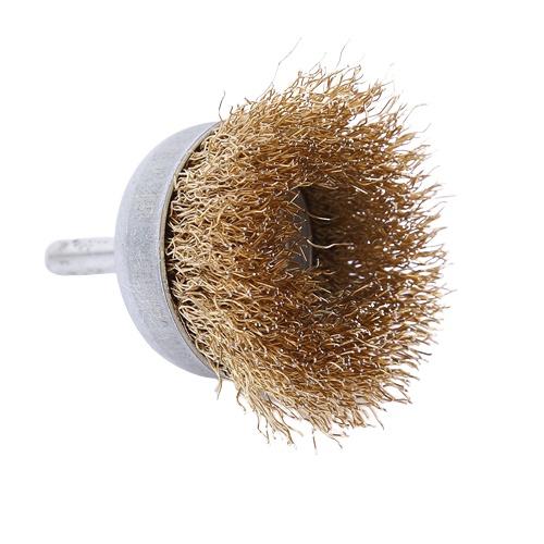 Chén Cước Thau Có Cán 6mm, phi 65mm, Chén Cước T, Bàn Chải Rỉ Sét, Bánh Cước Thép