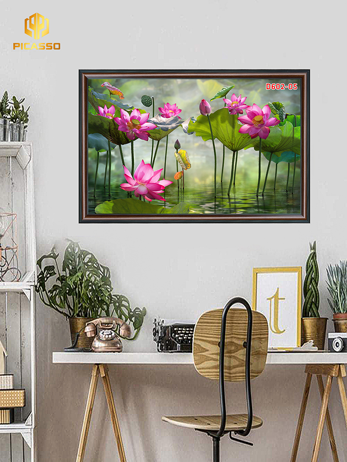 Tranh kính Hoa ngọc D602 02