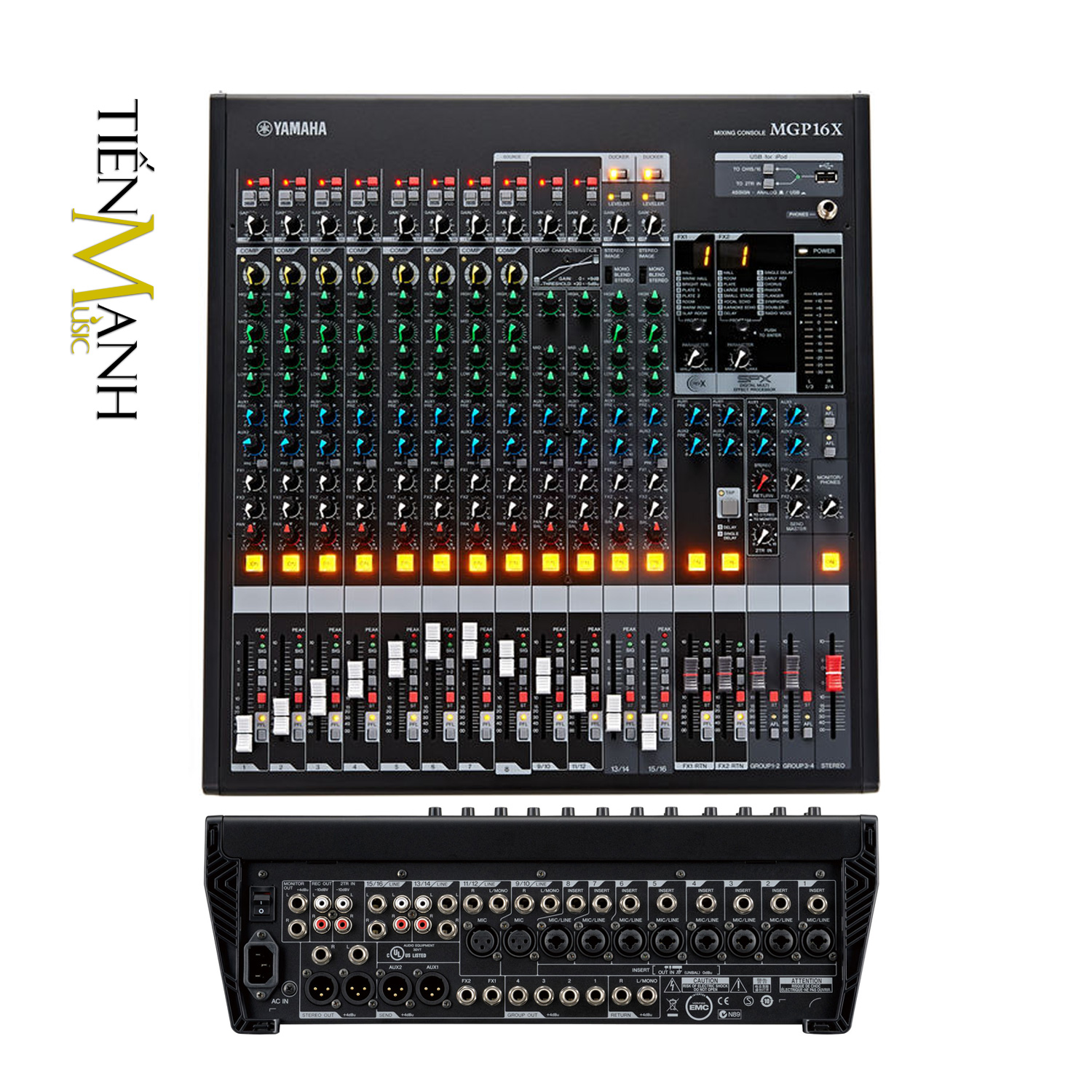 Yamaha MGP16X Soundcard kiêm Bàn Trộn Mixer Interface Mixing Console Phòng Thu Studio Mix MGP16 Hàng Chính Hãng - Kèm Móng Gẩy DreamMaker