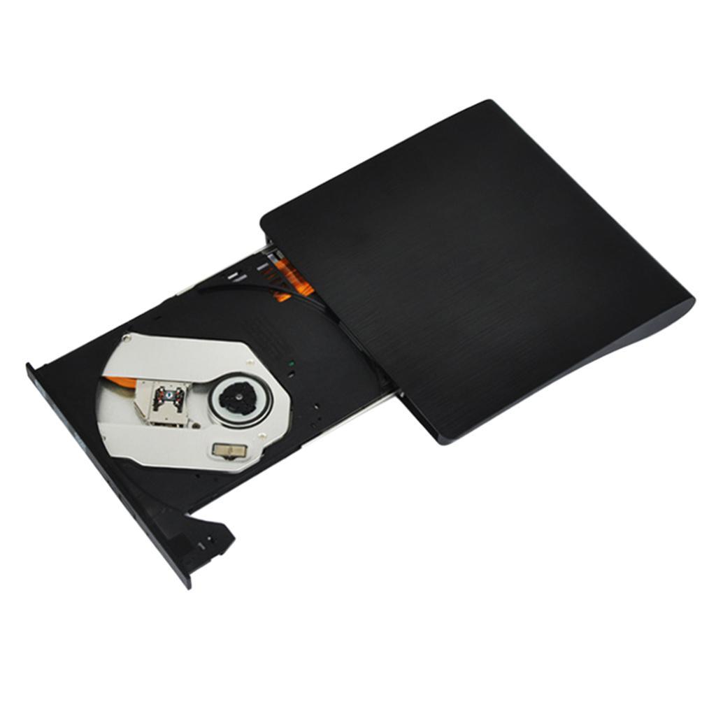 Slim USB3.0 External Mobile DVD CD ROM Drive Reader Player Black