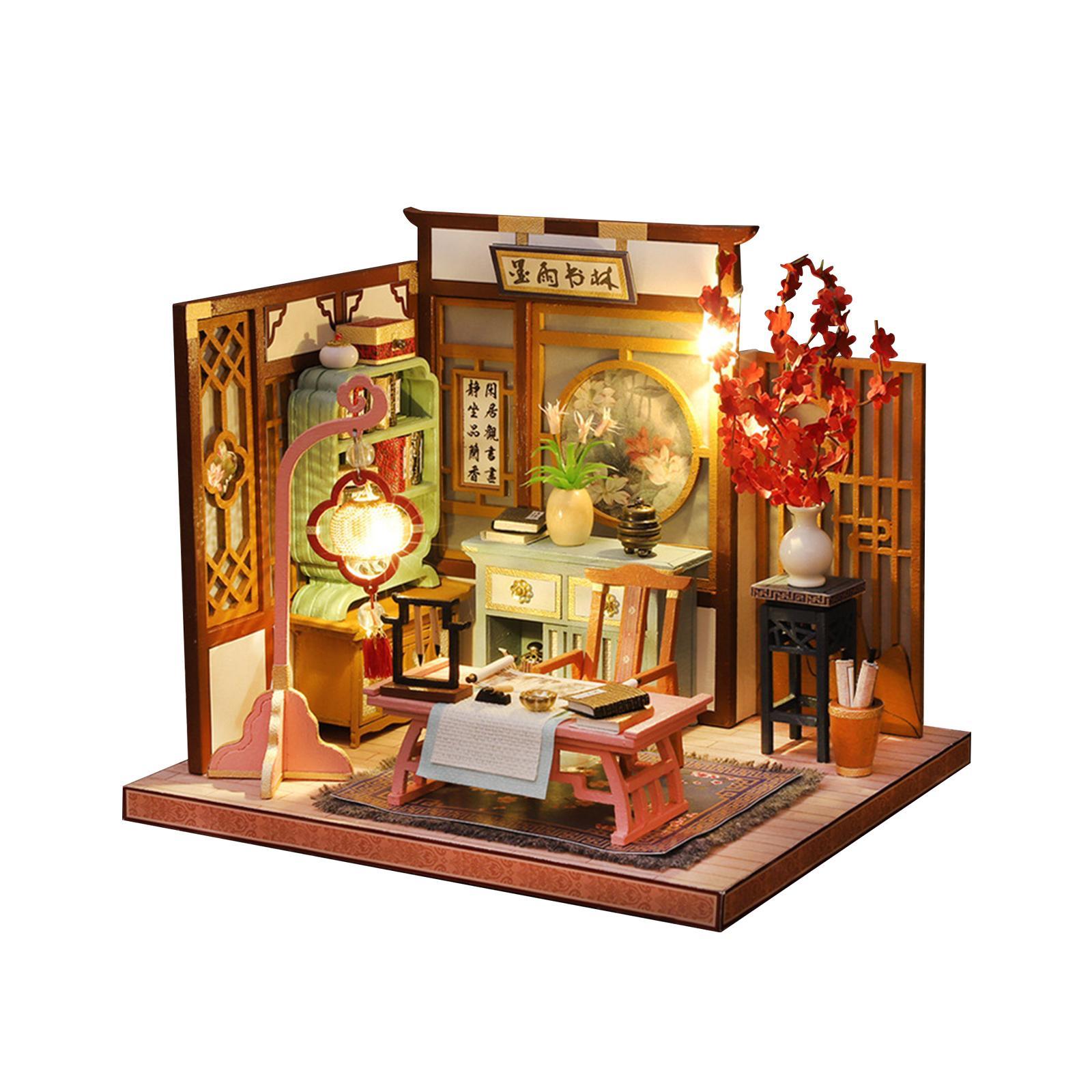 Mini House Kits Wooden Miniature Dollhouse DIY Kits Creative Room for Teens Gifts