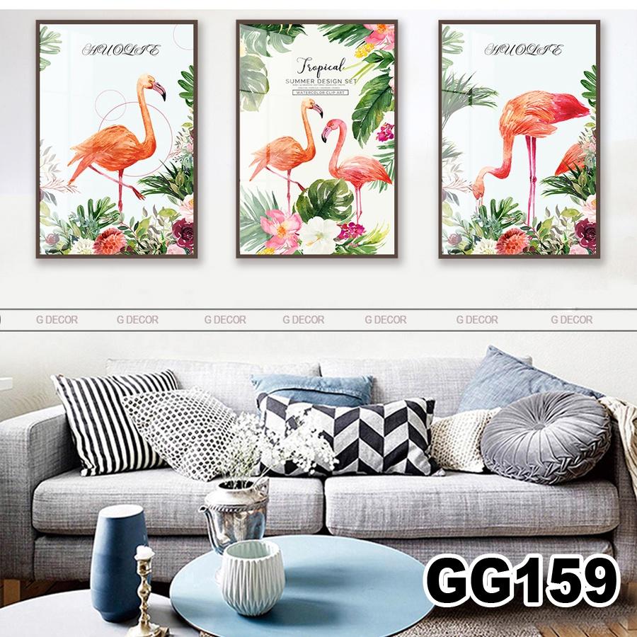 Tranh treo tường canvas 3 bức phong cách hiện đại Bắc Âu 153, tranh decor trang trí phòng khách, phòng ngủ, phòng ăn spa