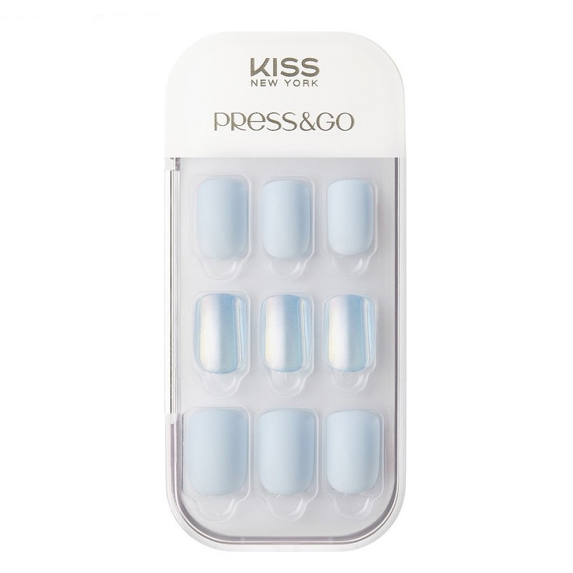 Bộ 30 Móng Tay Gel Tự Dán Press &amp; Go Kiss New York Nail Box - Cool Sky (KPNA05K)