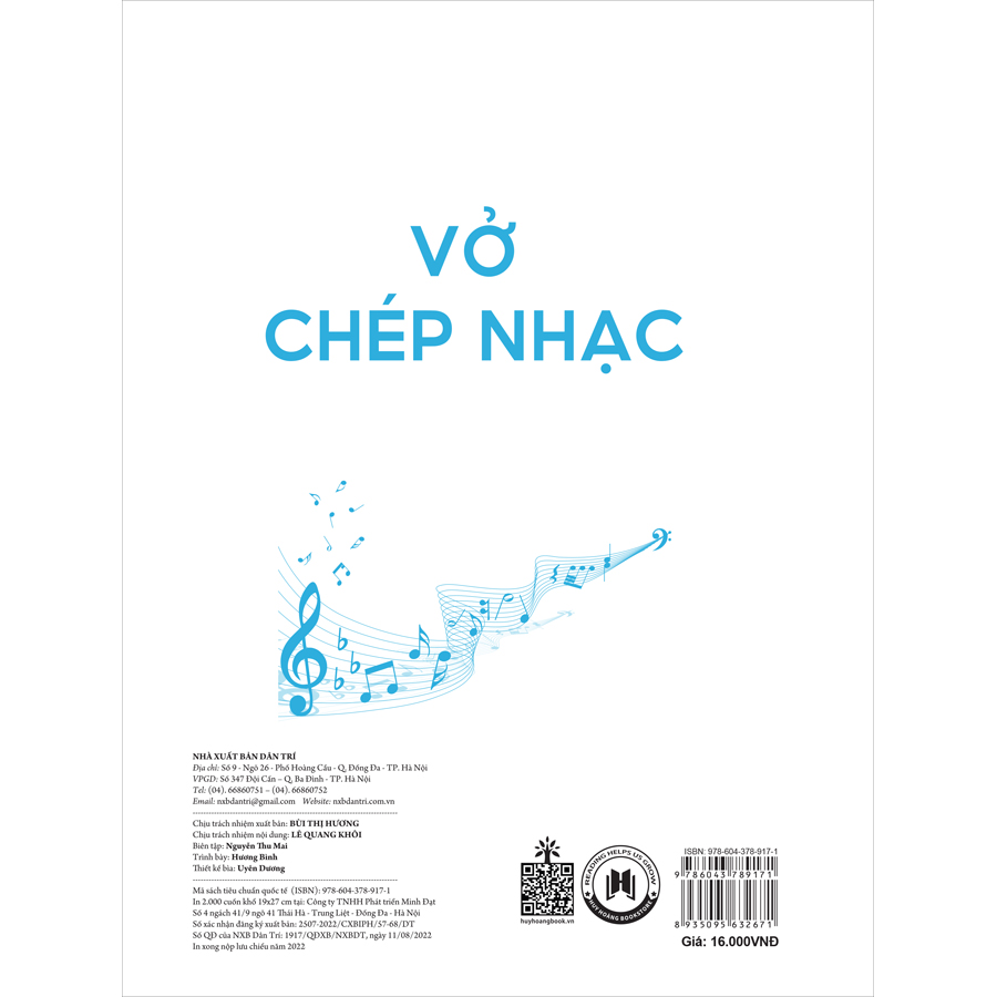 Vở Chép Nhạc 36 Trang - Vở chép nhạc cho các bé tuổi tiểu học.