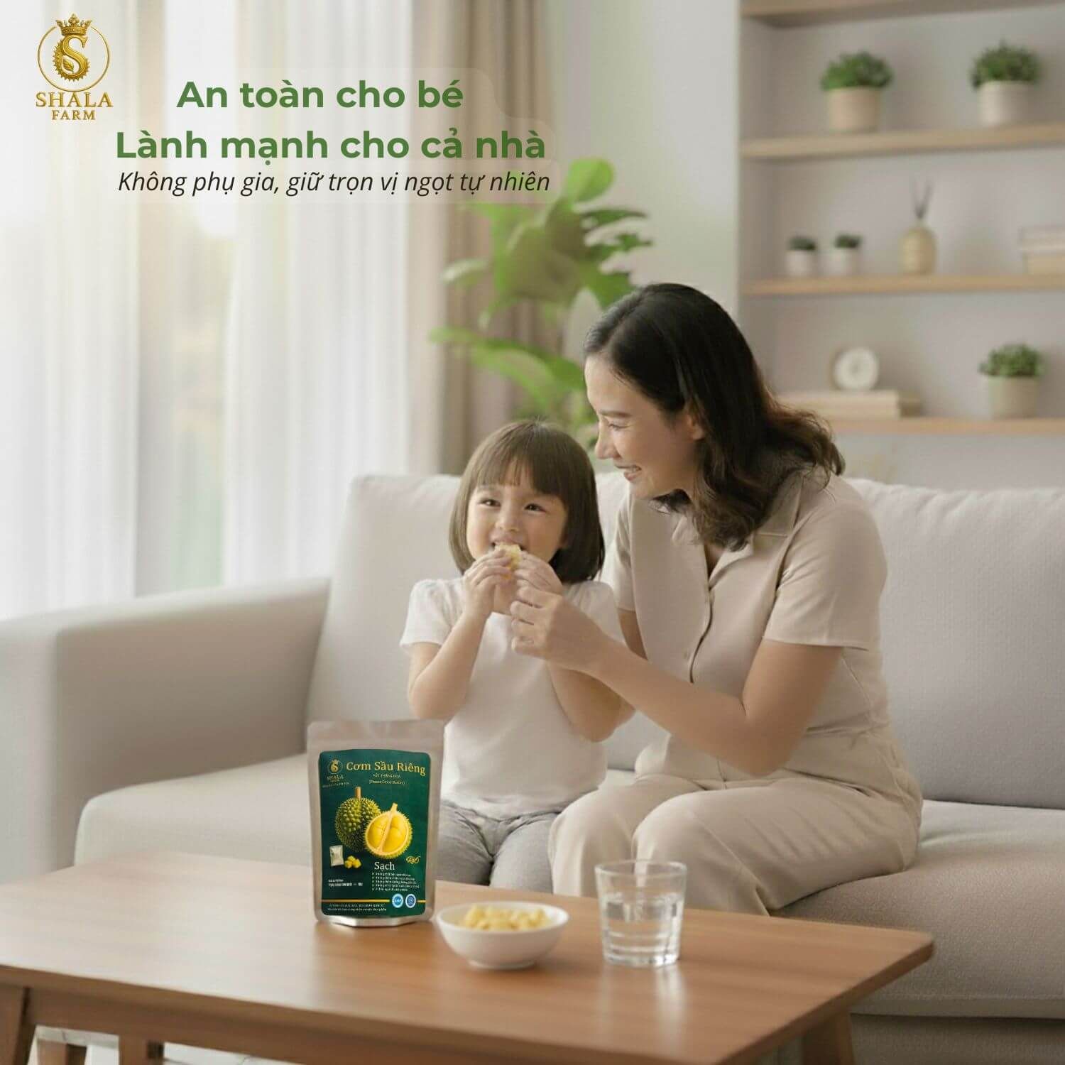 [ISO 22000] Cơm Sầu Riêng Ri6 Sấy Thăng Hoa Shala Farm 15g – Snack Healthy từ Trái Chín Tự Nhiên