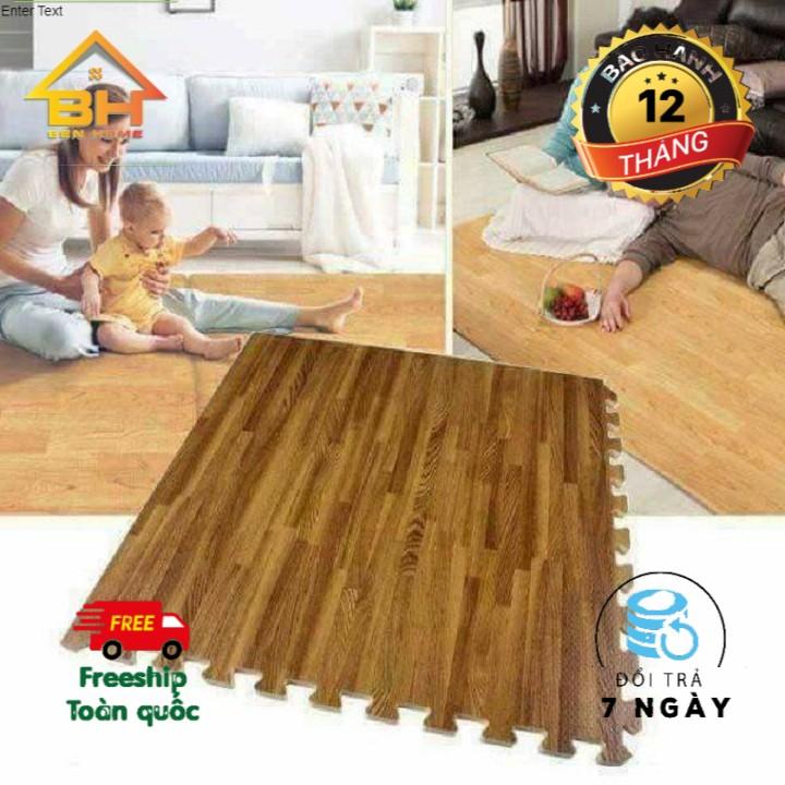 Thảm xốp vân gỗ lót sàn 1 bộ gồm 6 miếng kích thước 60x60 cm 2020