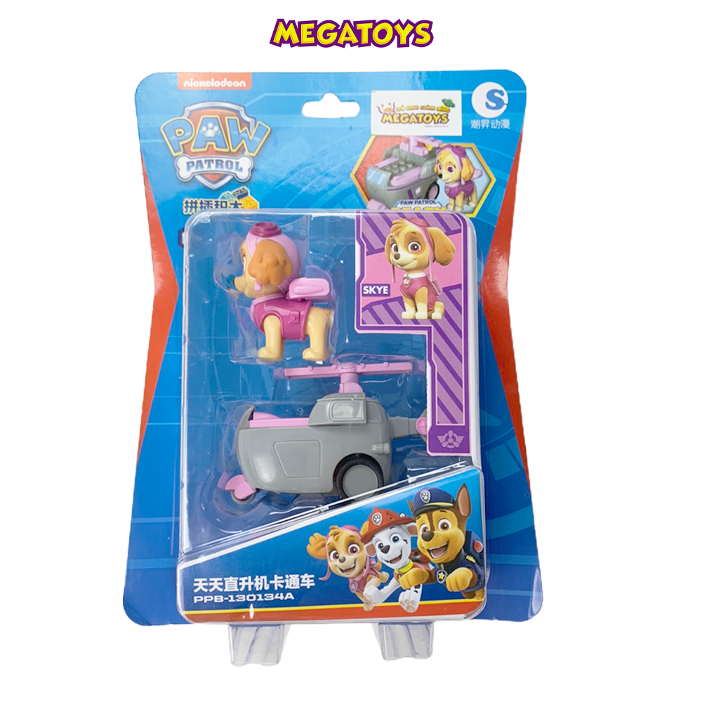 Xe mô hình biệt đội chó cứu hộ Paw Patrol - Chó đội trưởng Chase