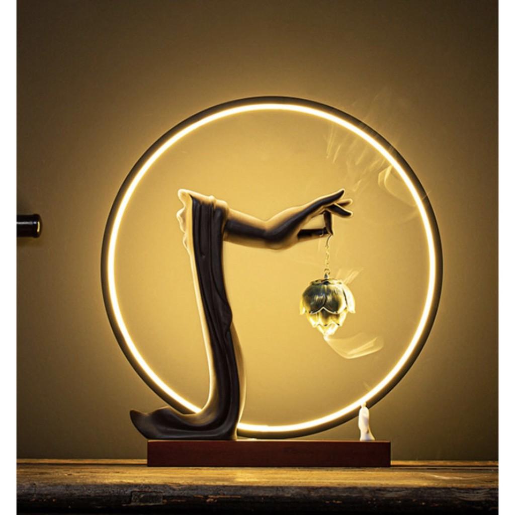 BỘ XÔNG TRẦM HƯƠNG BÀN TAY PHẬT ĐÈN LED ĐẸP MẮT HAND OF BUDDHA