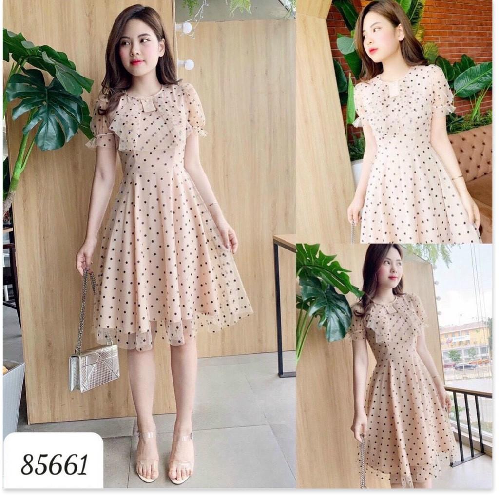 Đầm xoè lưới bi siêu sang tôn dáng cho các chị em THỜI TRANG LANO STORE