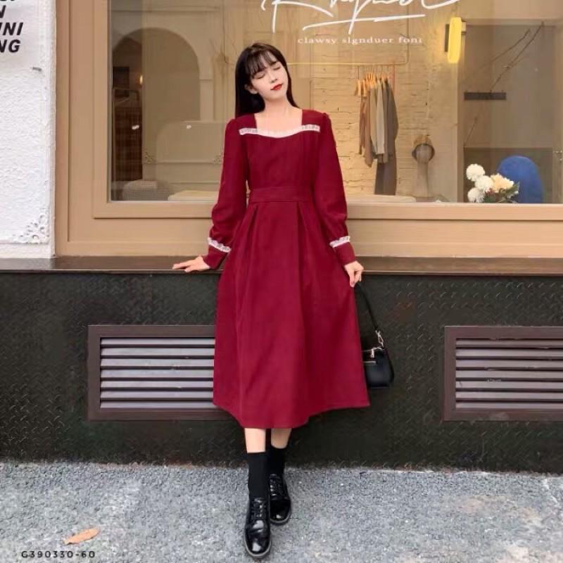 Đầm dạ nhung cho con bú sz M- xxl KÈM ẢNH THẬT