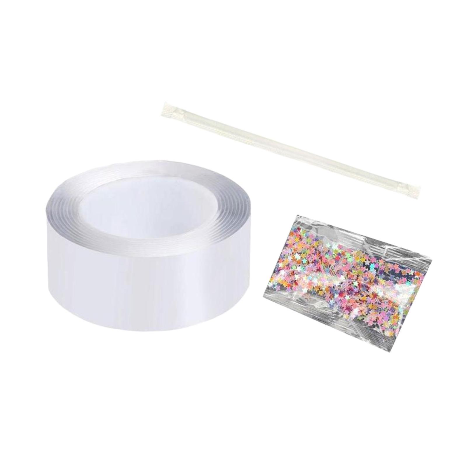 Clear Double Sided Tape Reusable for Blowing Bubble Picture Decoration