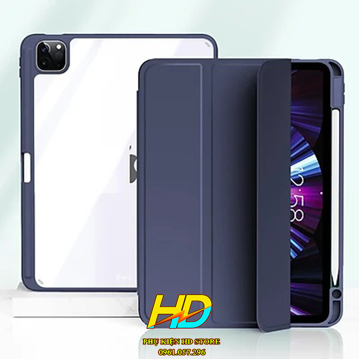 Bao Da Cao Cấp Dành Cho iPad Pro 11 inch 2021/2020/2018 Chính Hãng Mutural Folio Case Lưng Trong Suốt, Chống Sốc, Có Ngăn Đựng Bút Tiện Lợi - Hàng Chính Hãng
