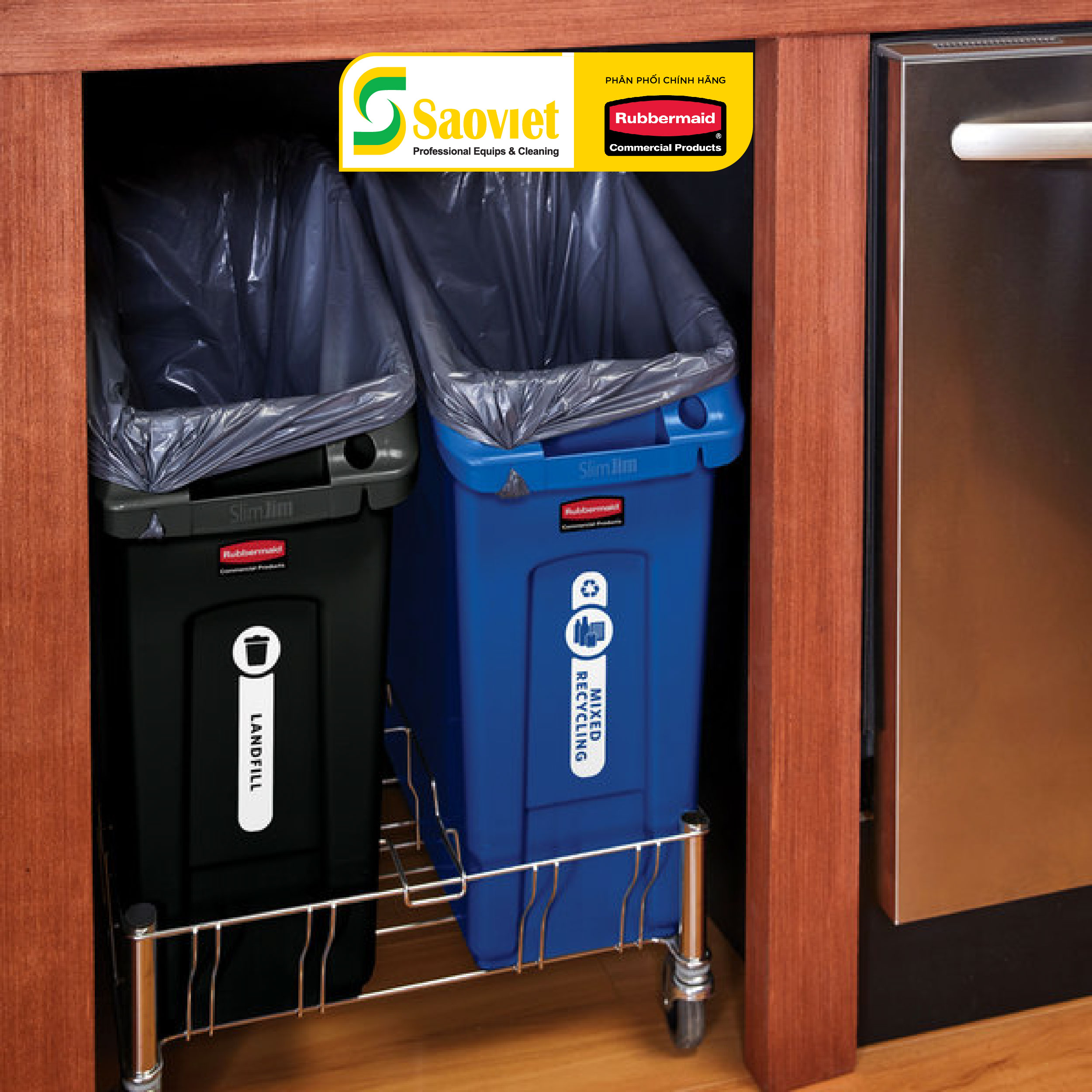 Thùng Nhựa Đựng Đồ Cao Cấp SLIM JIM Rubbermaid - SKU: 2026695/6/7/9/0 | SAOVIETCO