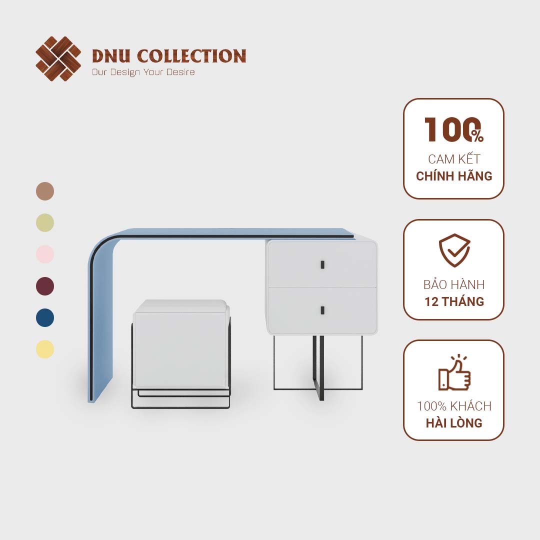 Bàn trang điểm Fiona DNUBTDGIC0003KGU gỗ MDF phong cách Hiện đại/Tối giản/Tân cổ điển