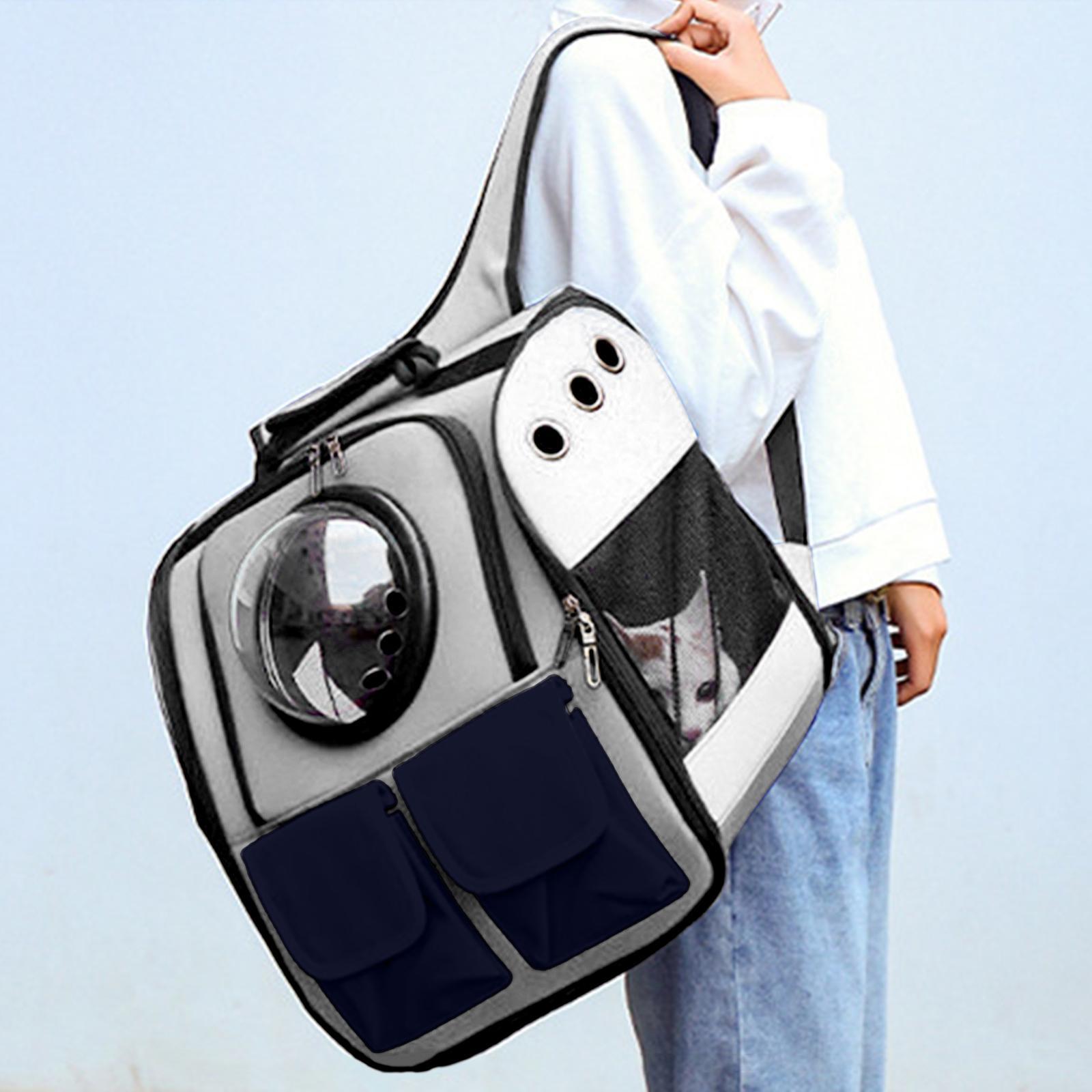 Pet Cat Carrier Backpack Ventilated Breathable Capsule Shoulder Bag Mesh