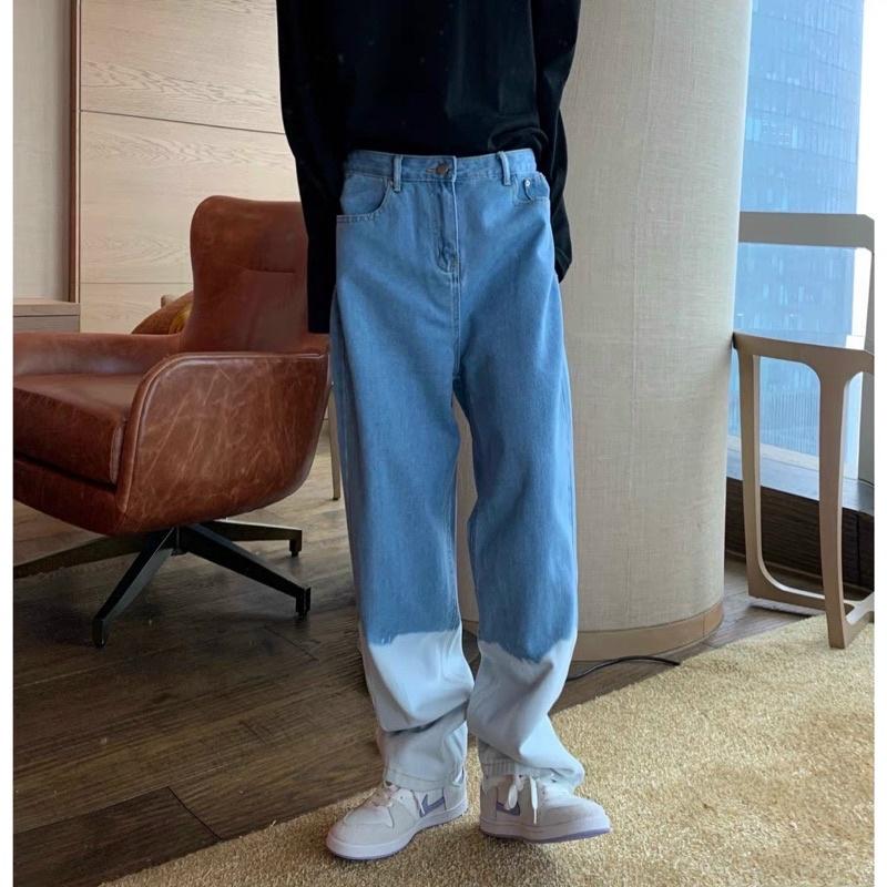 Quân baggy ống rộng loang màu - quần jeans nam loang màu basic dễ phối đồ