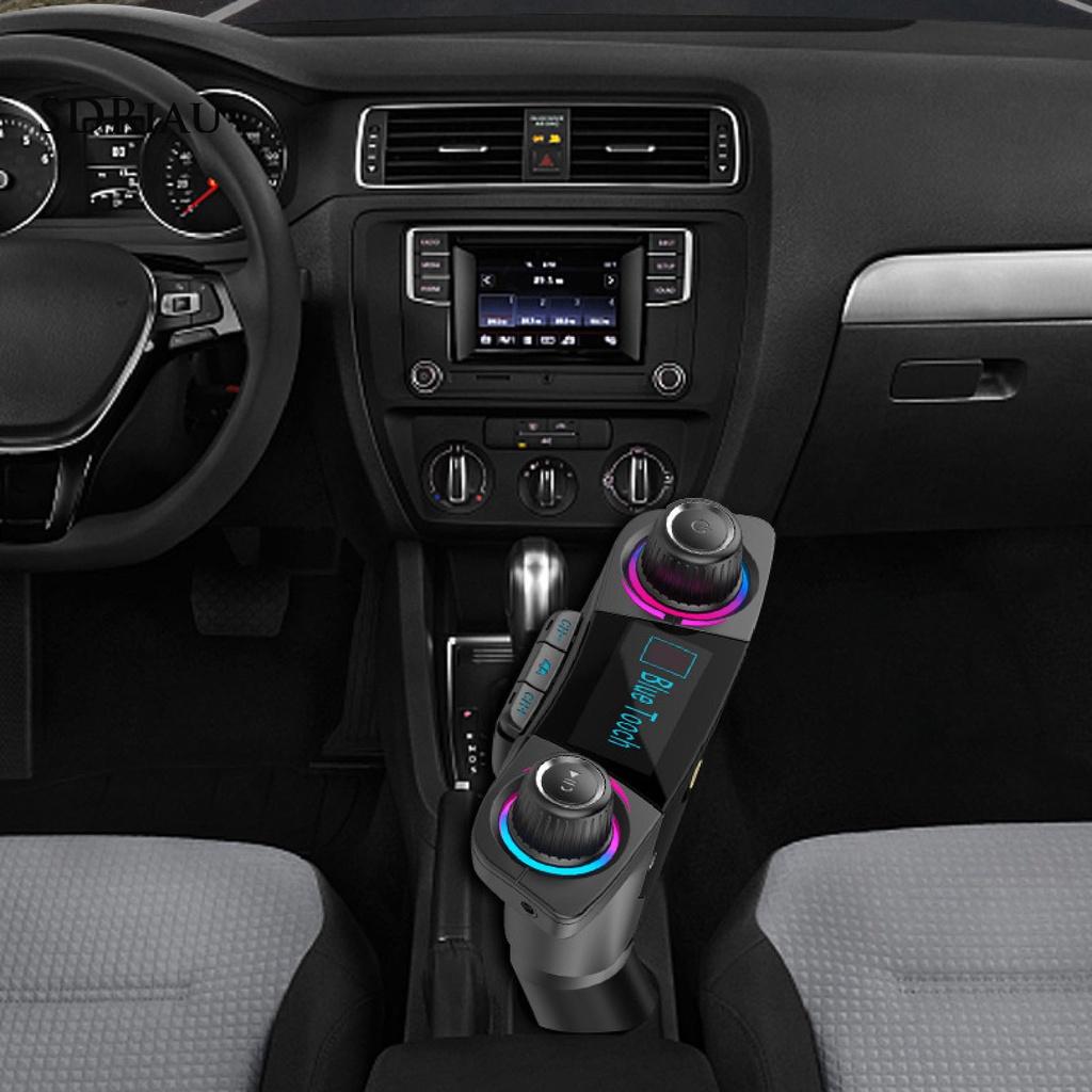 *QCDZ* BT06 Car MP3 Player Bluetooth 4.0 U Disk TF Card Black Mobile Phone Handsfree Car FM Transmitter for Vehicle