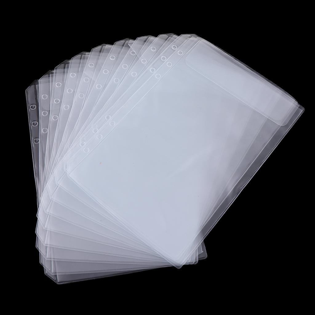10Pcs A5 NoteBook Credit Name Card Holder Insert Refill Organizer