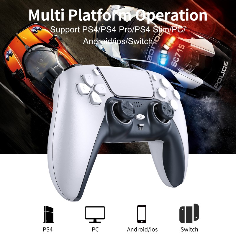 Gamepad Không dây Bluetooth T411 White cho máy tính - điện thoại - máy game - Pin Sạc TypeC