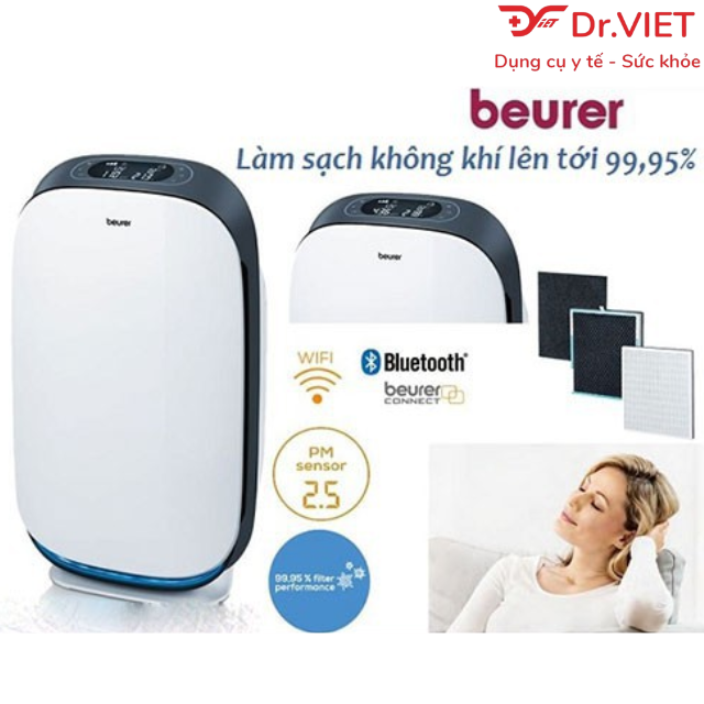 Máy lọc không khí Beurer LR500 Hàng chính hãng- Công nghệ hiện đại HEPA với khả năng lọc bụi vi khuẩn đến 99%, bảo hành 24