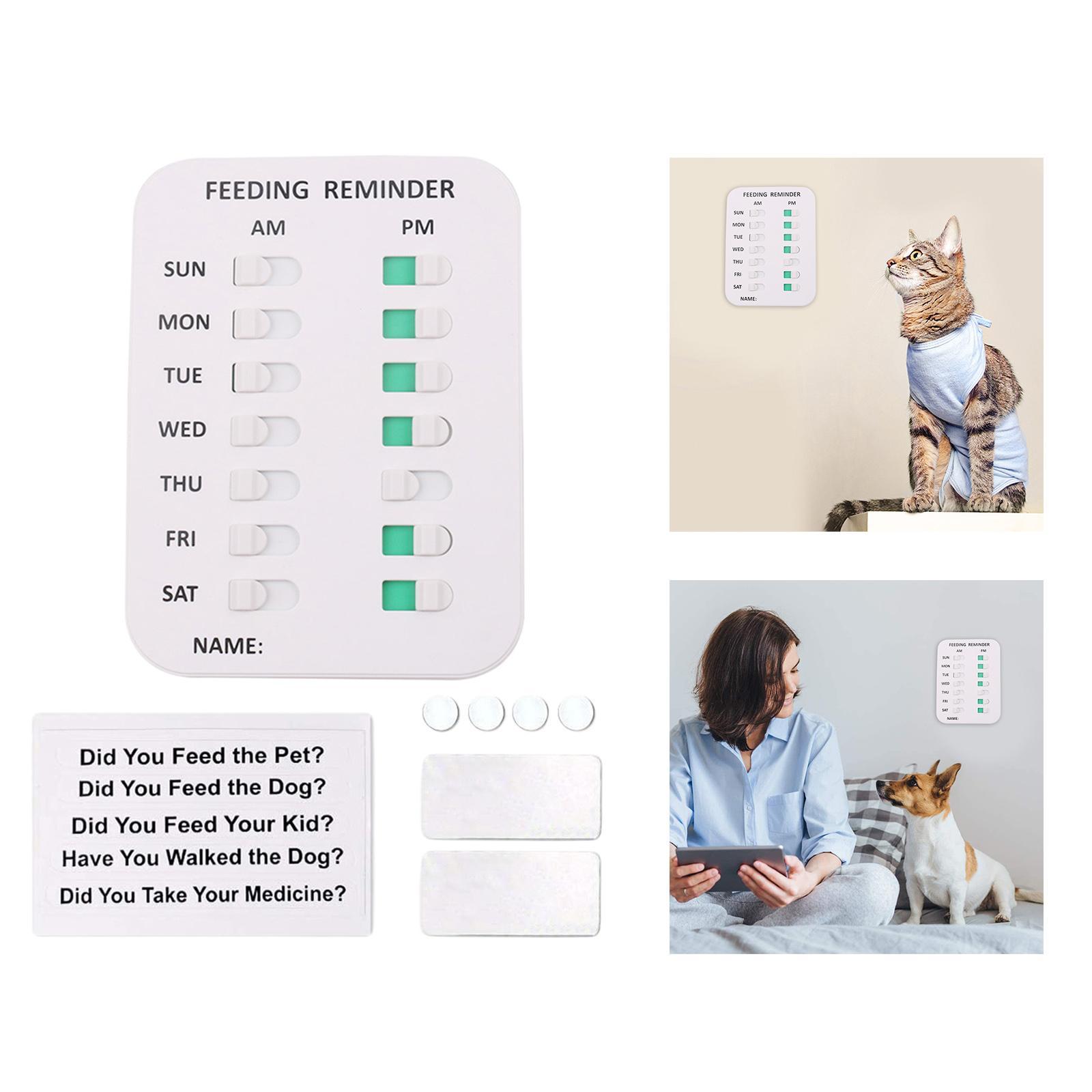 2-3pack Dog Pet Feeding Reminder Daily Indicat Home Prevent Overfeeding two rows