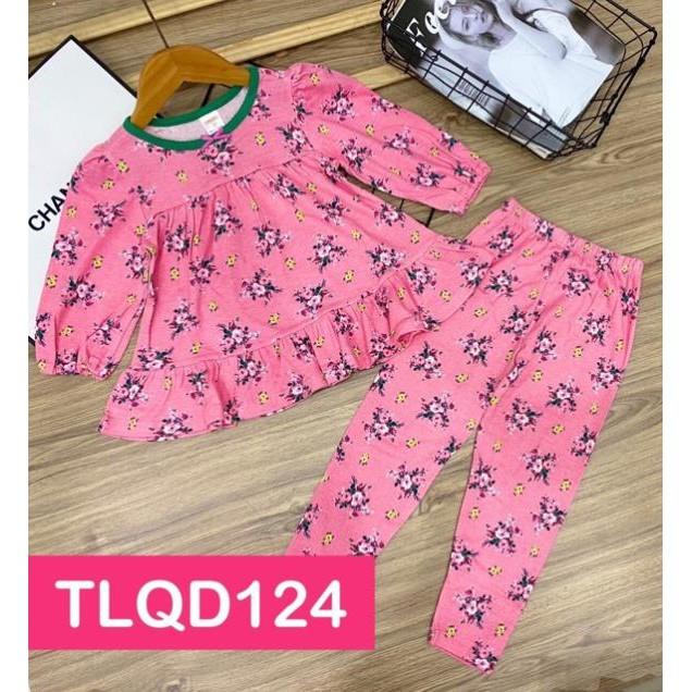 Bộ babydoll tay lửng quần dài thun borip xuất khẩu size đại cho bé gái từ 22 đến 40kg - HOT TREND 2020 - pikakids