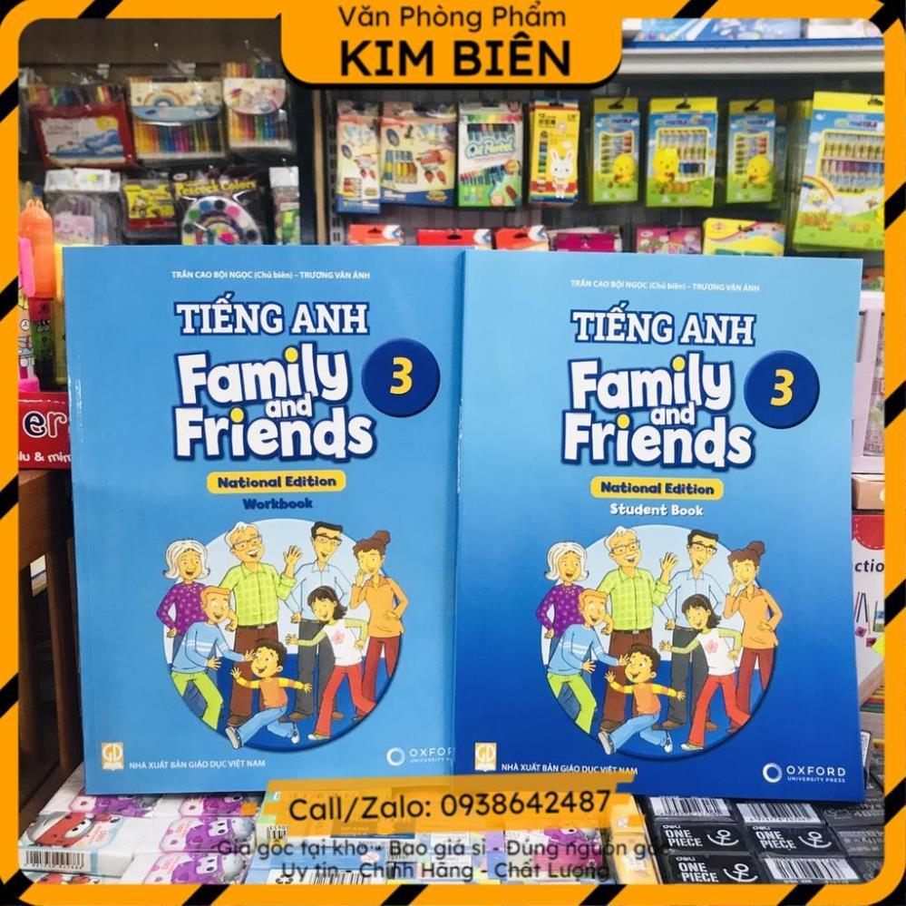 Bìa bao + tiếng anh 3 family and friends theo chân trời sáng tạo