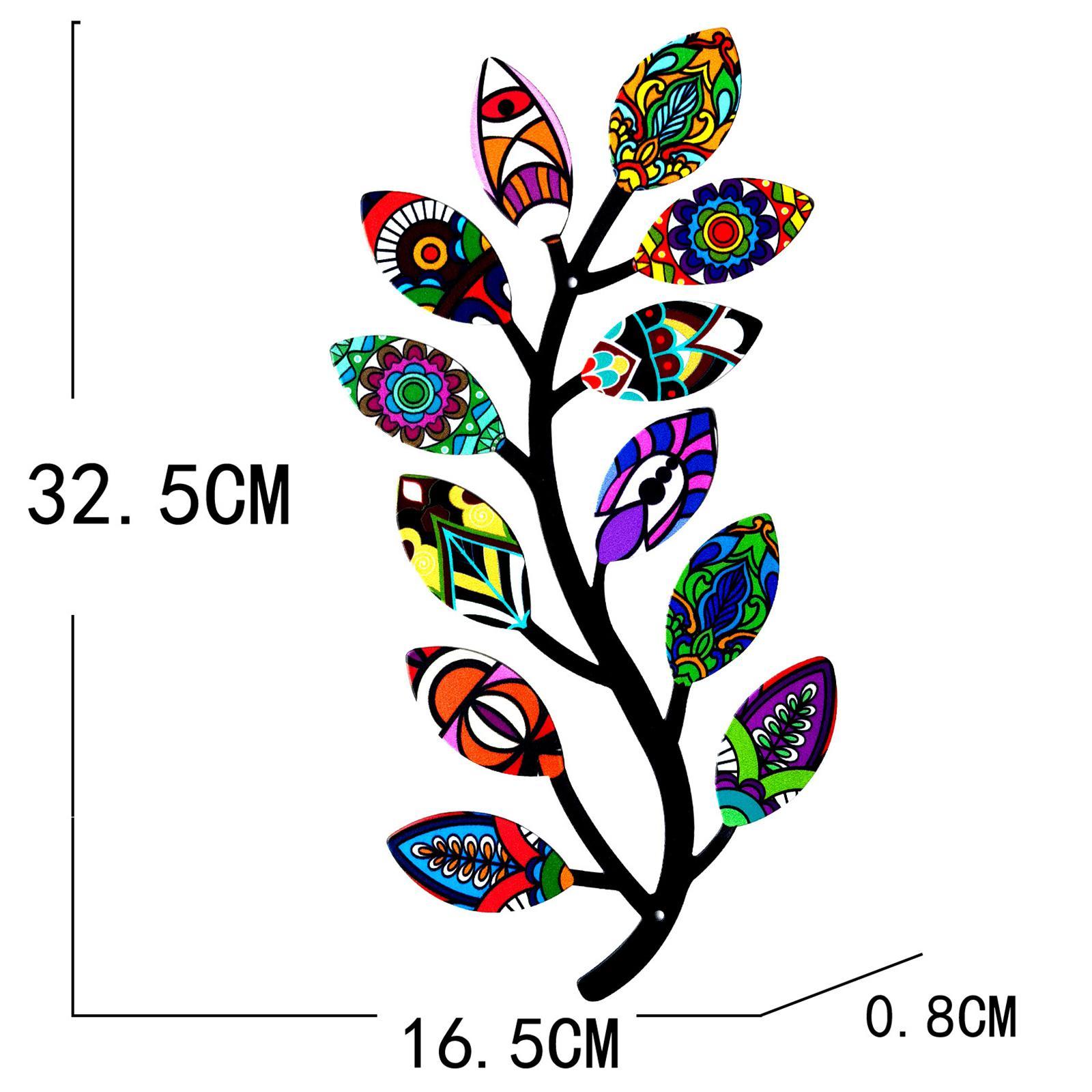 Metal Tree Branch Wall Art Decor, Wall Sculpture for Home Living Room Patio