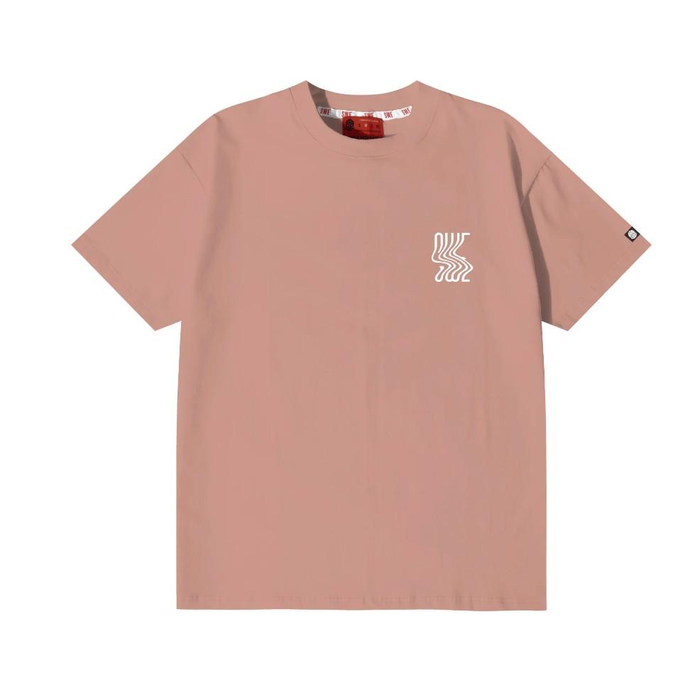 Áo thun nam nữ SWE INTL Pink form rộng, 100% cotton chính hãng