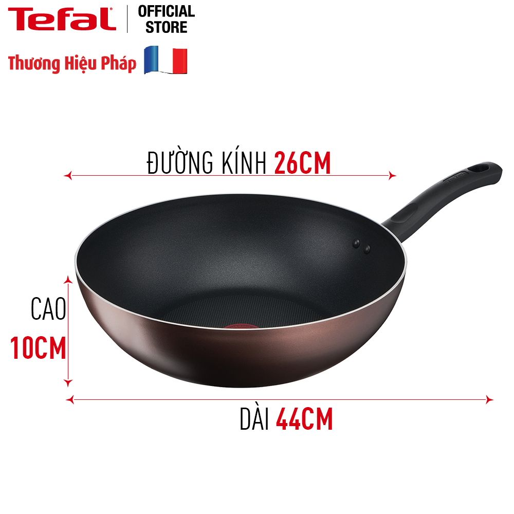 Chảo xào chống dính đáy từ Tefal Day by Day 26cm, dùng cho mọi loại bếp- Hàng chính hãng