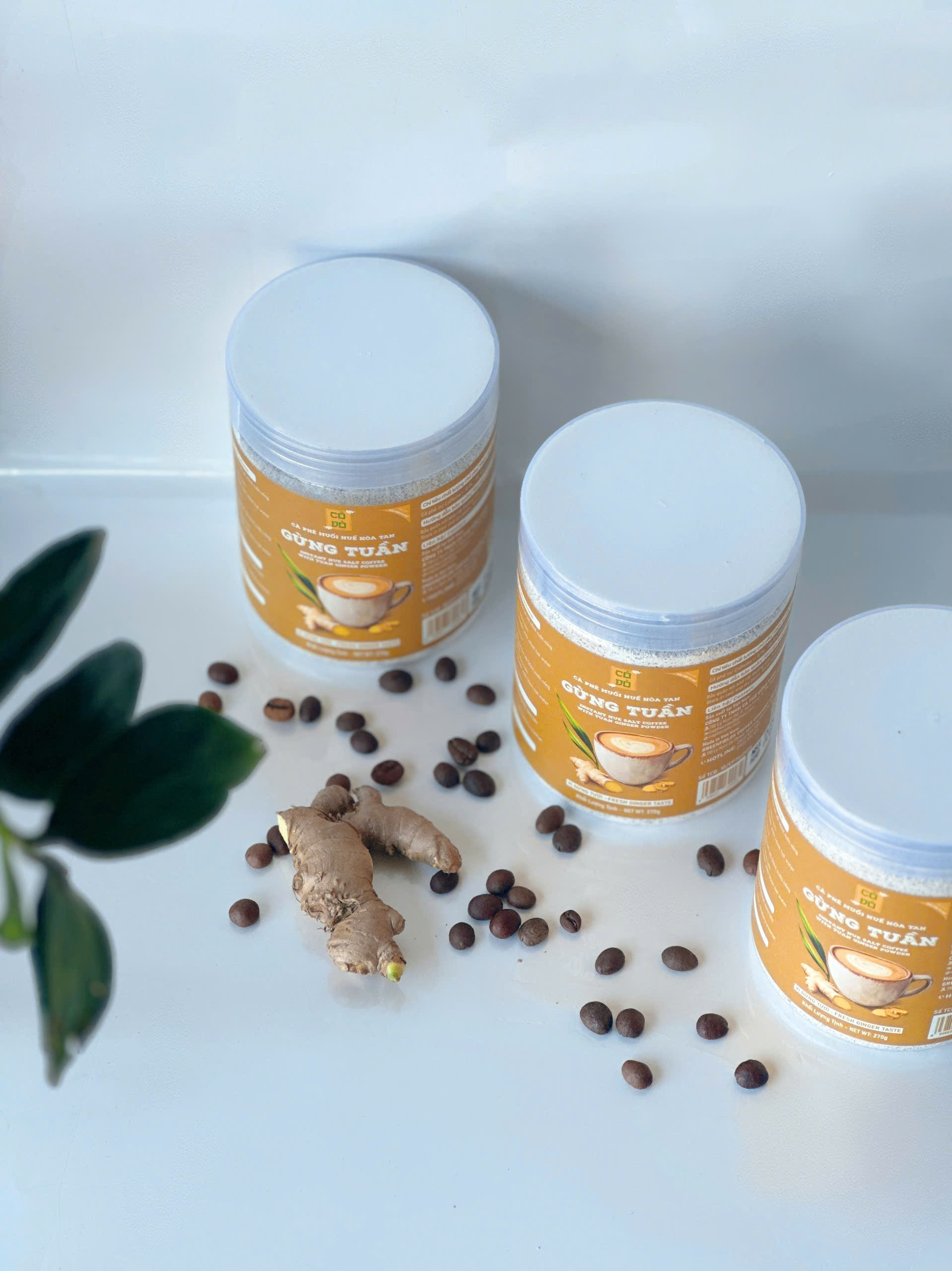 Hũ 270gr cà phê muối Huế hoà tan Gừng Tuần - Tiết kiệm, Tiện lợi hơn