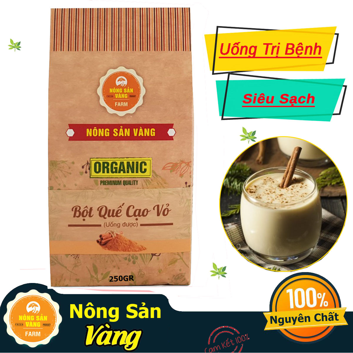 Bột Quế Nguyên Chất Cạo Vỏ (Uống) 250gr , làm bánh, nấu ăn, giảm cân, giảm mỡ bụng