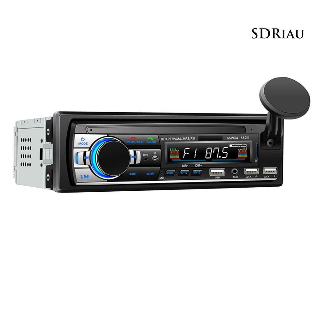 Máy Nghe Nhạc Mp3 Kết Nối Bluetooth 3 Cổng Usb Qcd-580 Cho Xe Hơi Kèm Phụ Kiện