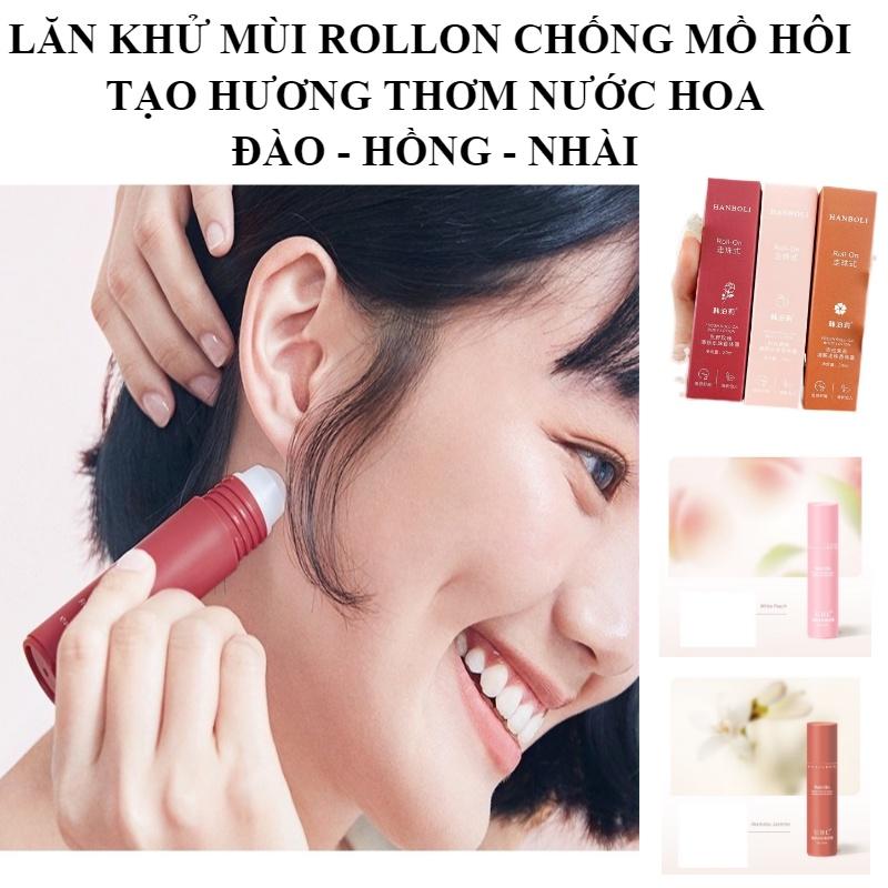 Lăn Khử Mùi Khô Lâu Dài Dưới Cánh Tay Roll-On Chất Chống Mồ Hôi Cơ Thể Quần Áo Tạo Hương Thơm Nước Hoa Dịu Nhẹ [ 3 Mùi ] - QUẢ ĐÀO