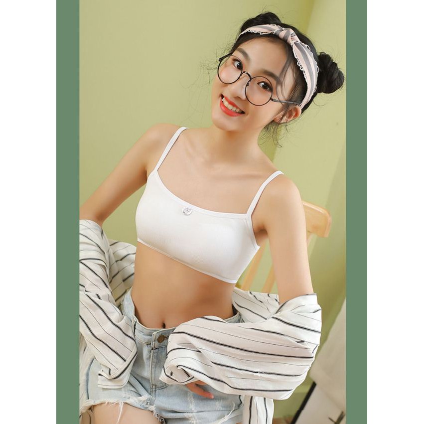 Áo Bra Học Sinh Chất Liệu Cotton Có Mút Áo Lót Thấm Mồ Hôi Mặc Kute