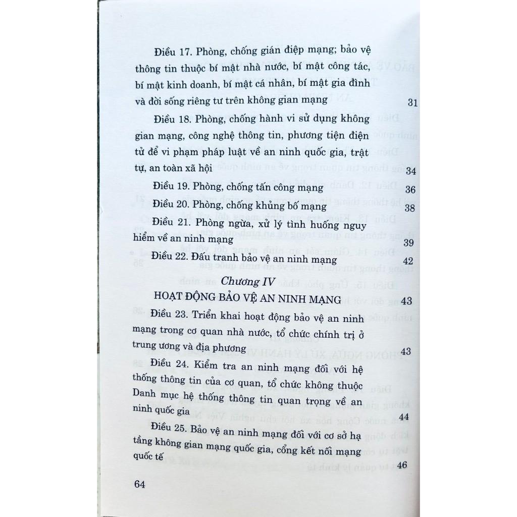 Sách - Luật An Ninh Mạng (Hiện Hành) - NXB Chính Trị Quốc Gia