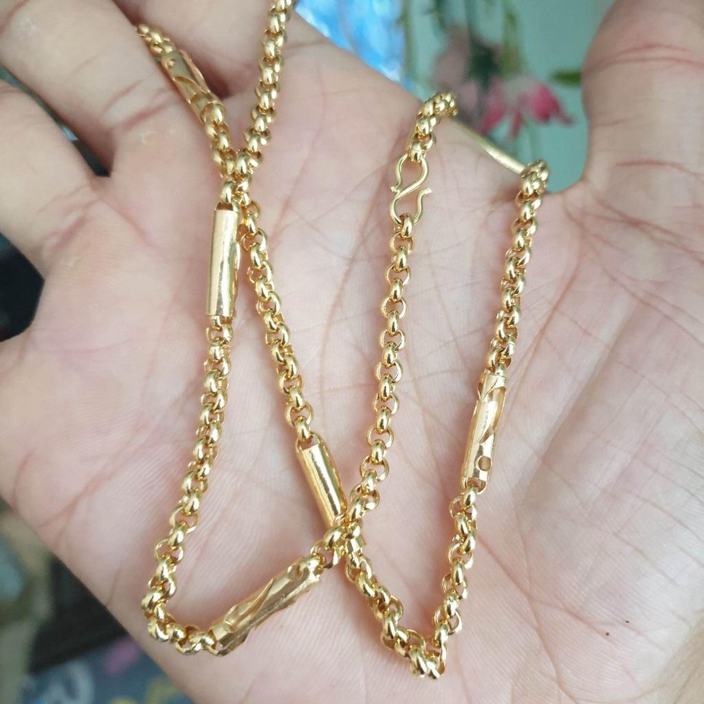 (Có Ký Hiệu -Dùng Như Vàng) Dây Chuyền Nam Ống Trúc Dấu Phẩy - Hàng Cao Cấp Dùng Lâu Dài Không Phai Màu