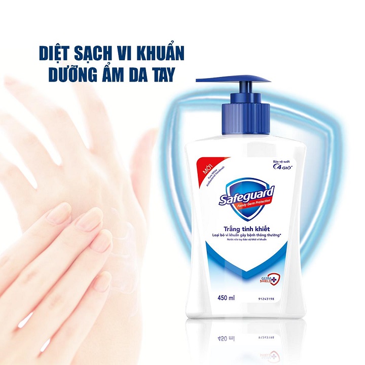 Combo 2 Nước Rửa Tay Safeguard Trắng Tinh Khiết 450ml