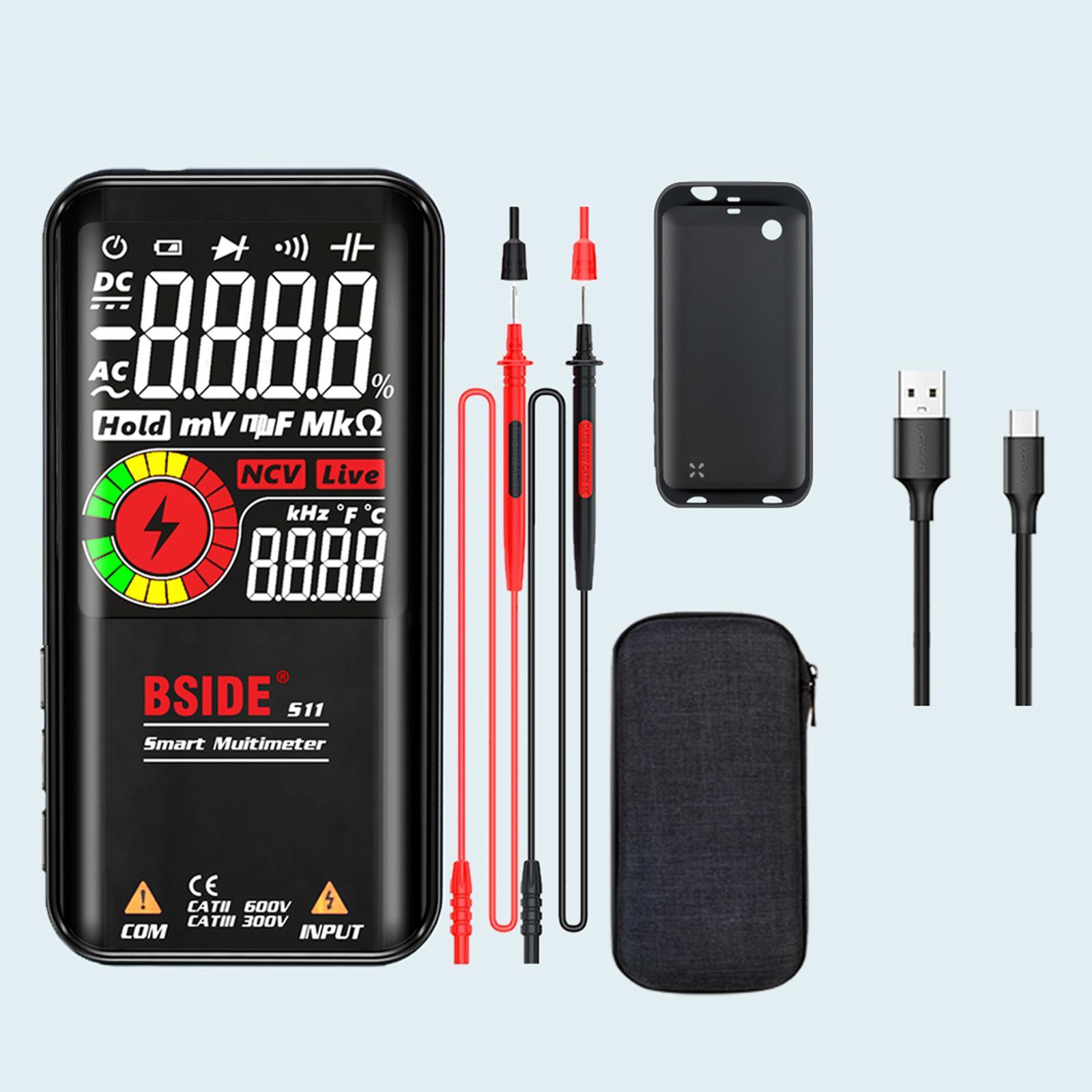 Digital Multimeter Voltmeter Large Screen, DC Voltmeter Large LCD Display Multimeter Tester Smart Multimeter for Home Use Car Repair