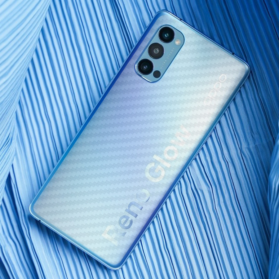 Miếng Dán Mặt Lưng Cacbon Dành Cho Oppo Reno4 Pro- Handtown - Hàng Chính Hãng