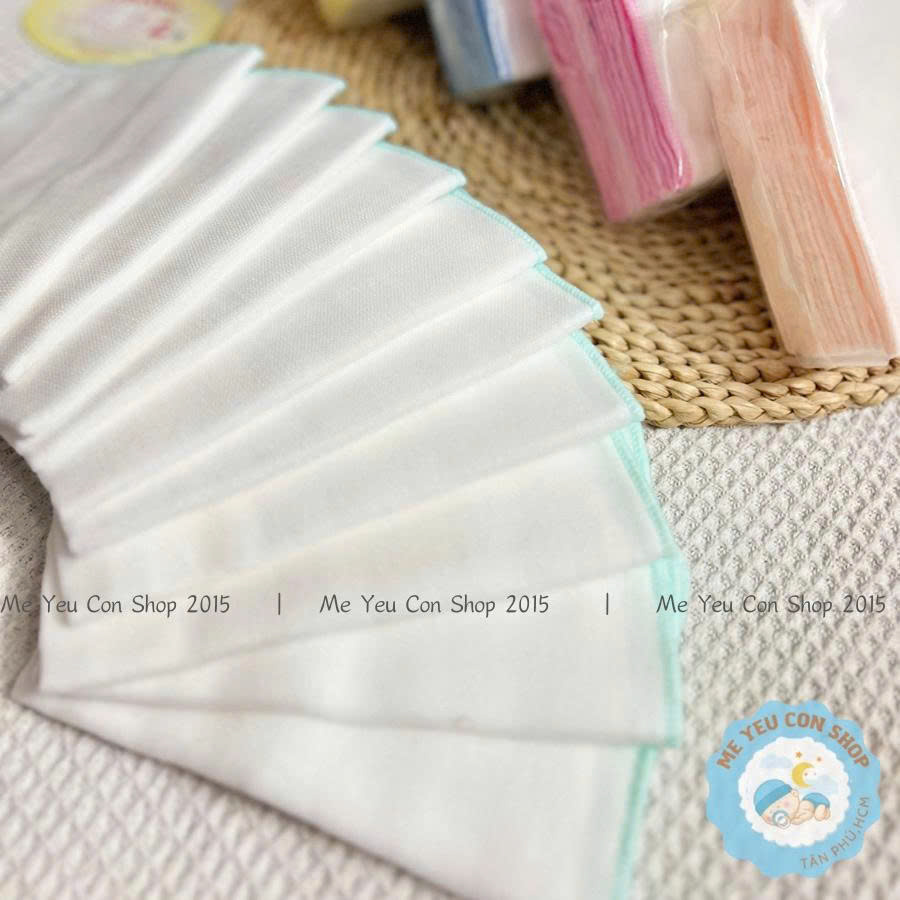 (23x35cm) Gói 10 Khăn Sữa HotGa 5 Lớp Thấm Hút Tốt Cho Bé Sơ Sinh