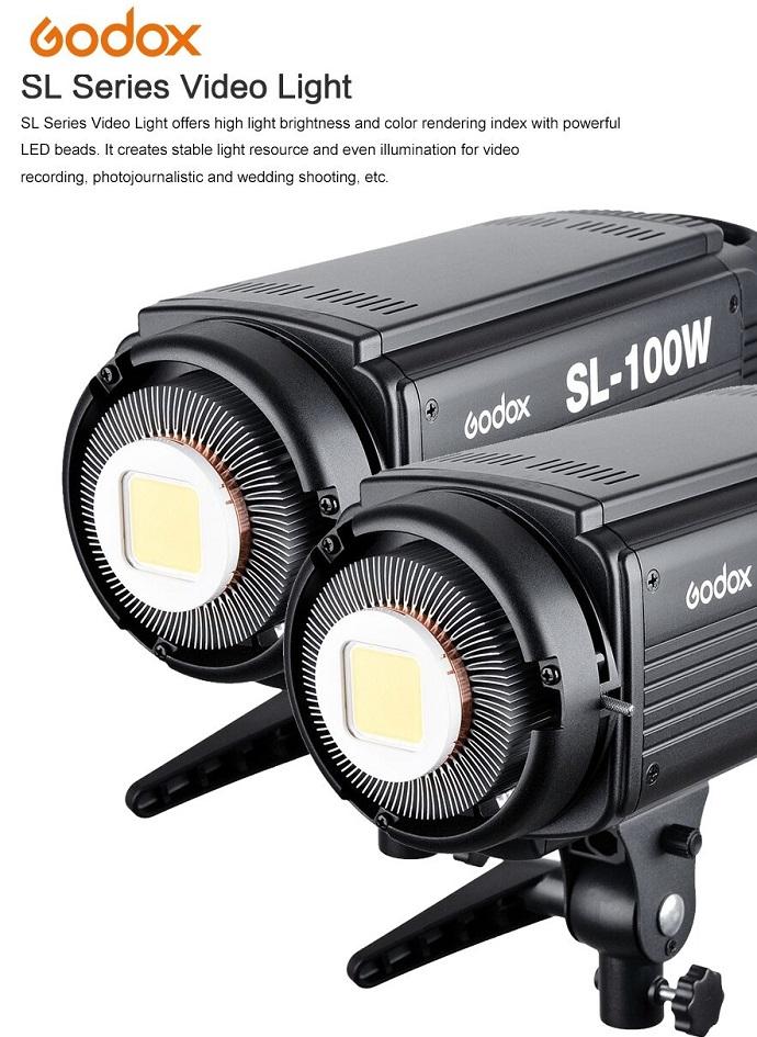 Bộ 2 đèn led Godox SL-100W Hàng Chính Hãng