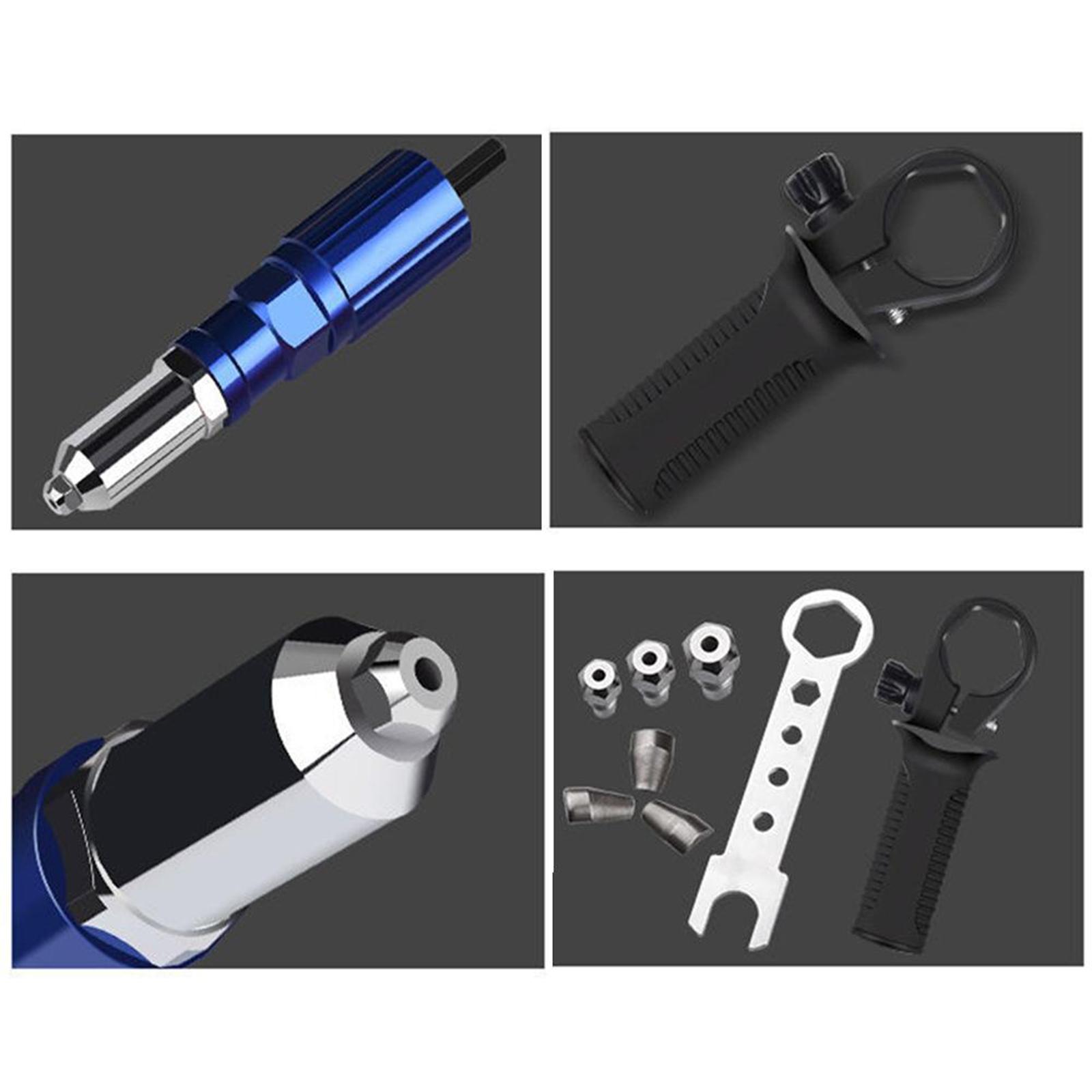 Electric Rivet Insert Nut Adaptor Drill-Adapter Cordless Riveting Kit
