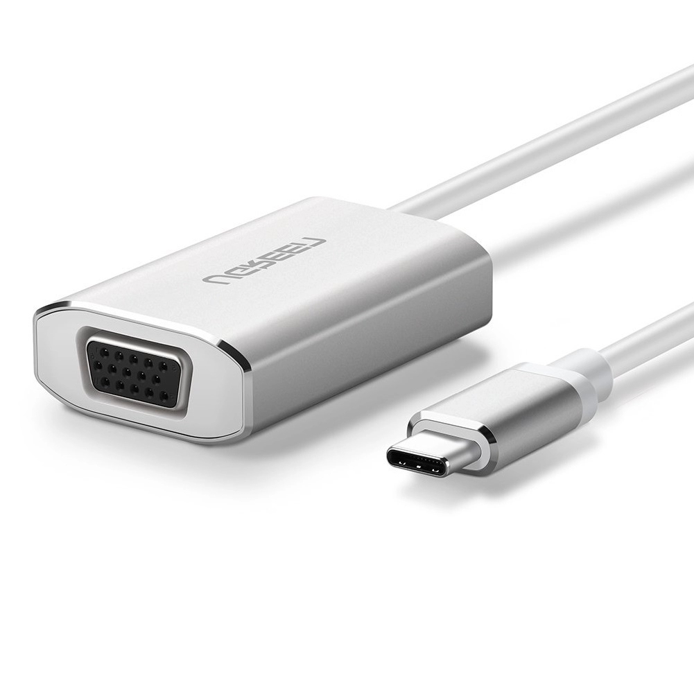 Cáp chuyển đổi USB-C Sang VGA cao cấp hỗ trợ 4K 2K dài 25cm màu Bạc Ugreen TC40866CM114 Hàng chính hãng.