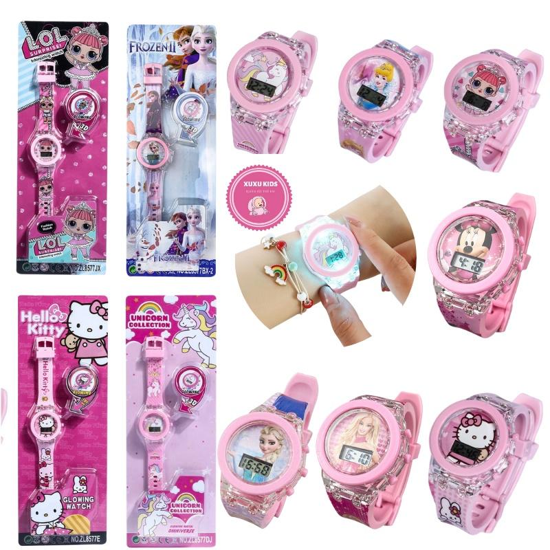 Đồng hồ trẻ em, đồng hồ elsa, ngựa pony, công chúa, búp bê cho bé gái từ 1 đến 10 tuổi Xu Xu Kids