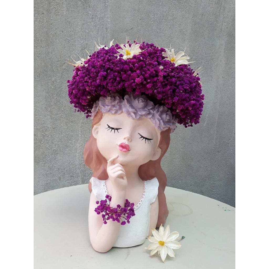 Lọ hoa decor mẫu bình hoa cô gái trang trí